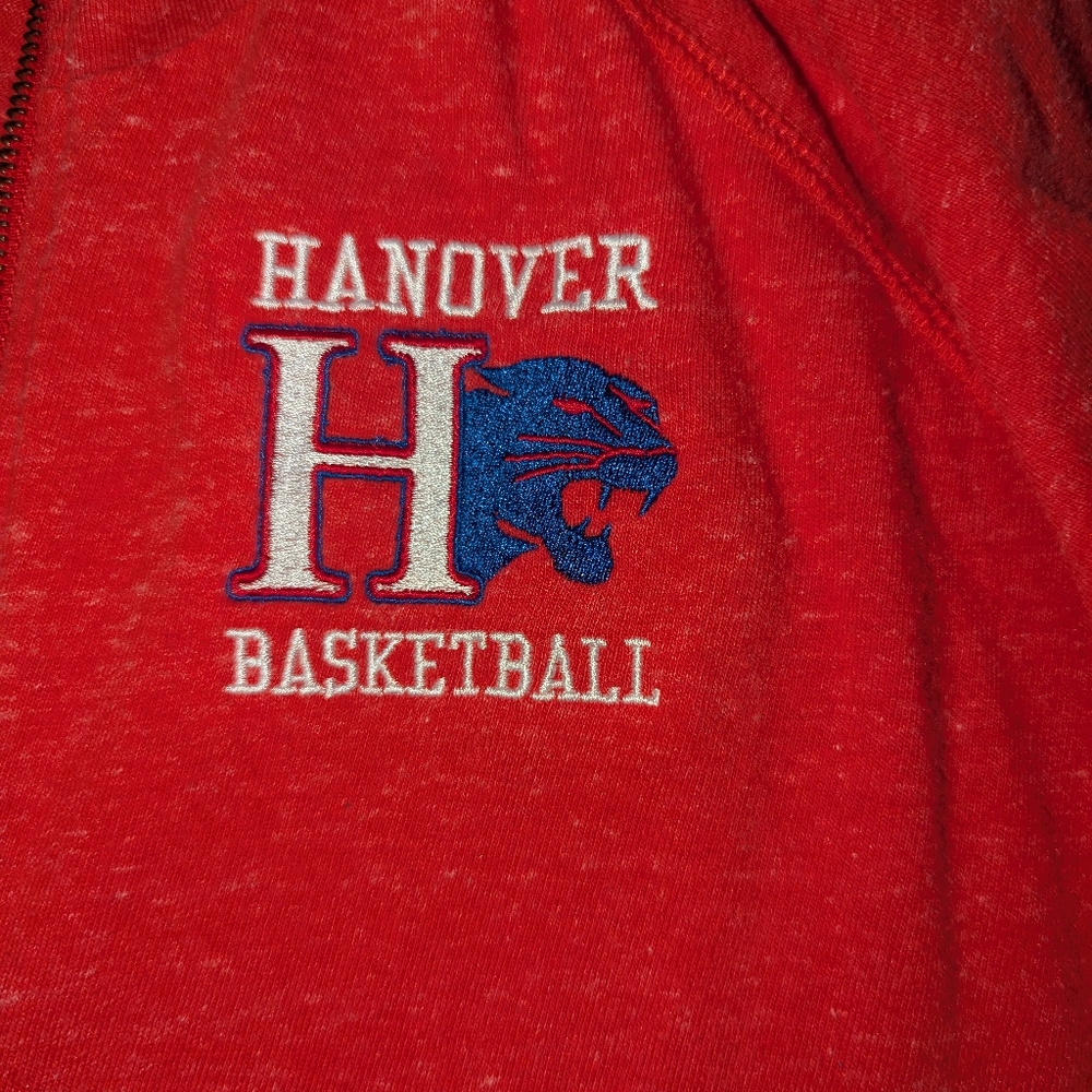 Vintage Nike Red Tag Women's XL Full Zip Red Hanover Basketball Hoodie Jacket - Picture 3 of 6